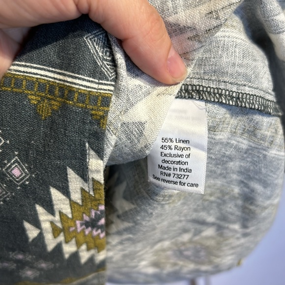 Southwest Linen Cotton Tank Dress - Picture 8 of 10